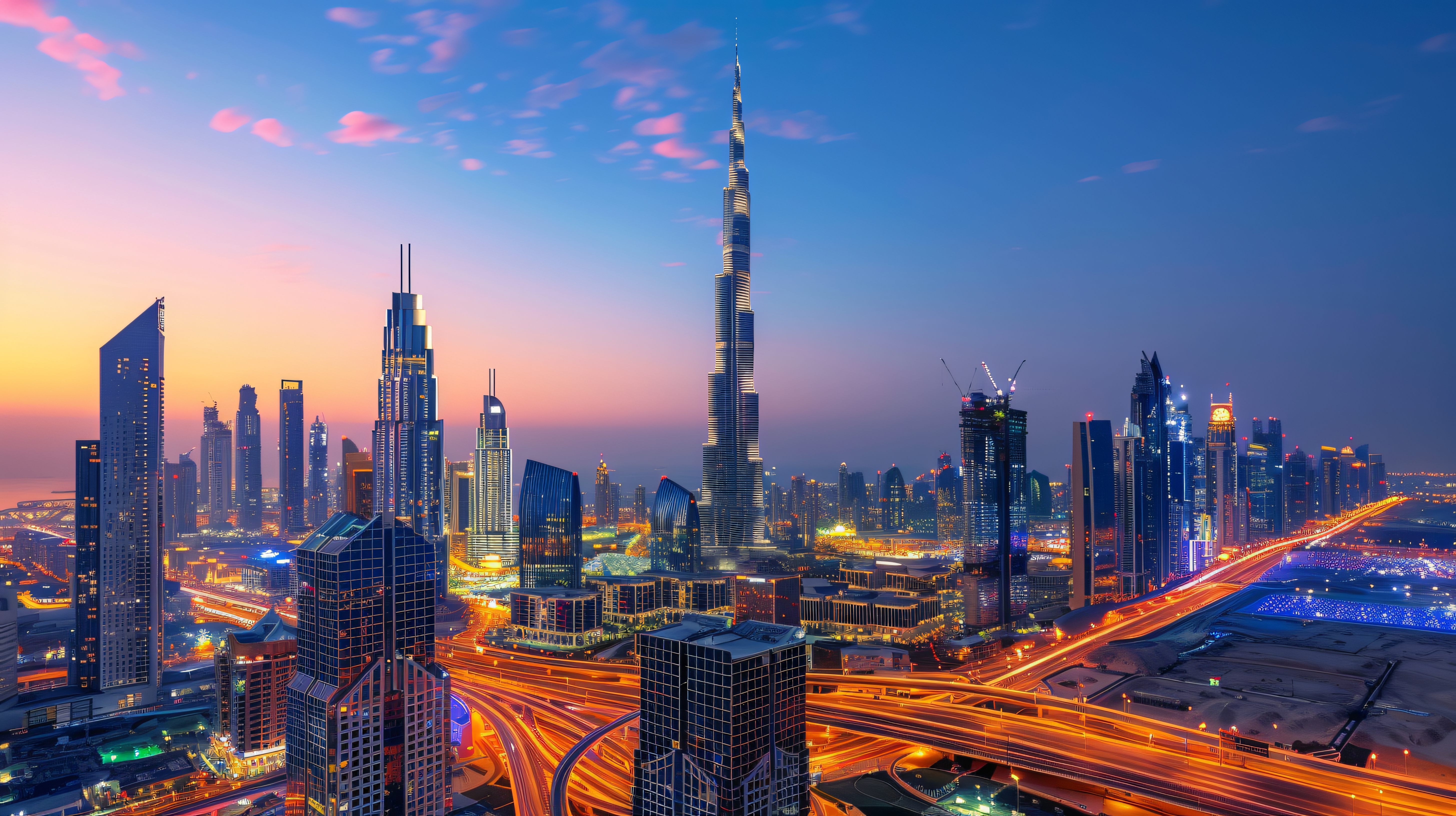 Modern Dubai skyline